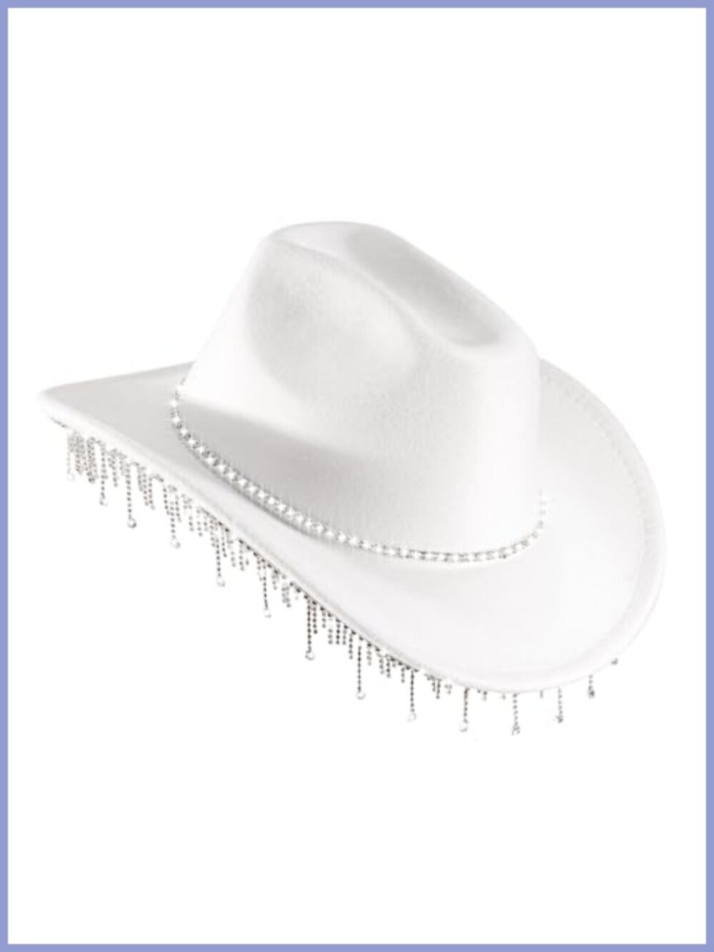 Rhinestone Cowboy Hat Sparkly Western Cowgirl Glitter Fringe